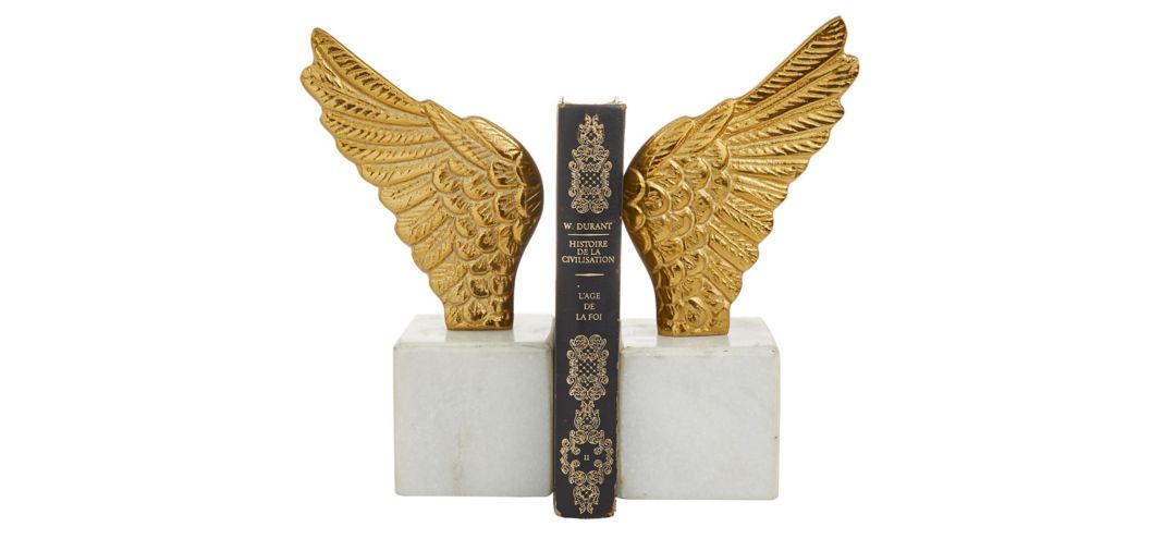 Ivy Collection Bird Wings Bookends Set