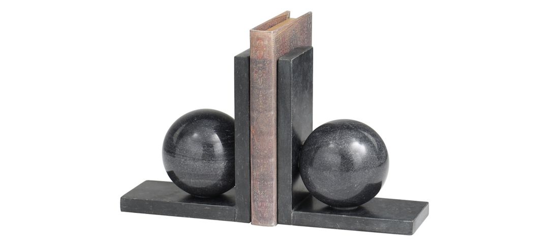 374223540 Ivy Collection Sleek Orb Geometric Bookends Set sku 374223540