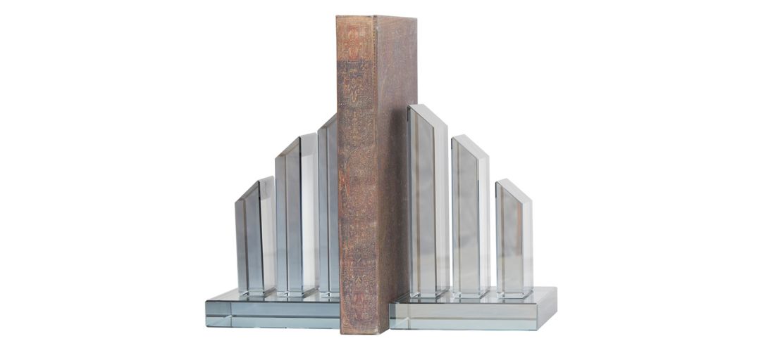 374223590 Ivy Collection Geometric Pyramid Bookends Set sku 374223590