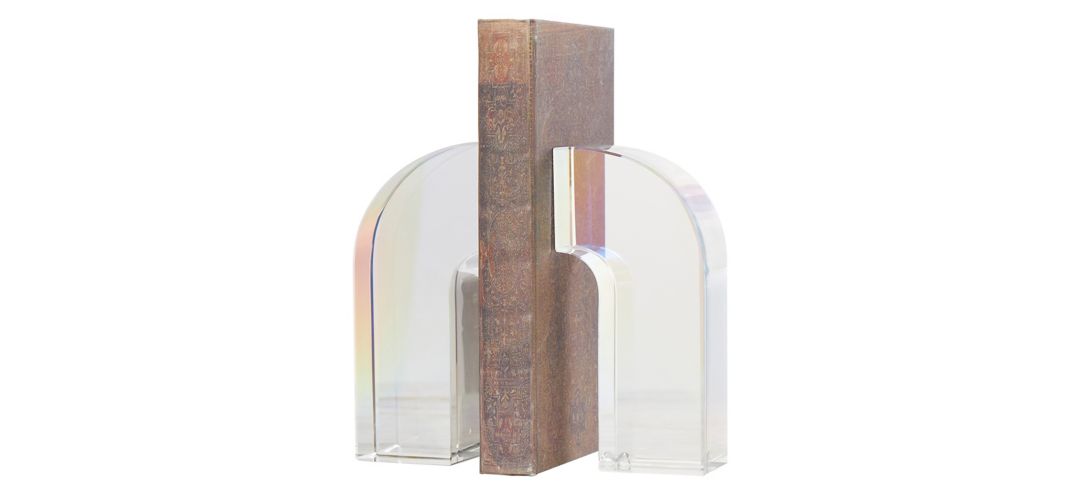 Ivy Collection Geometric Arched Bookends Set