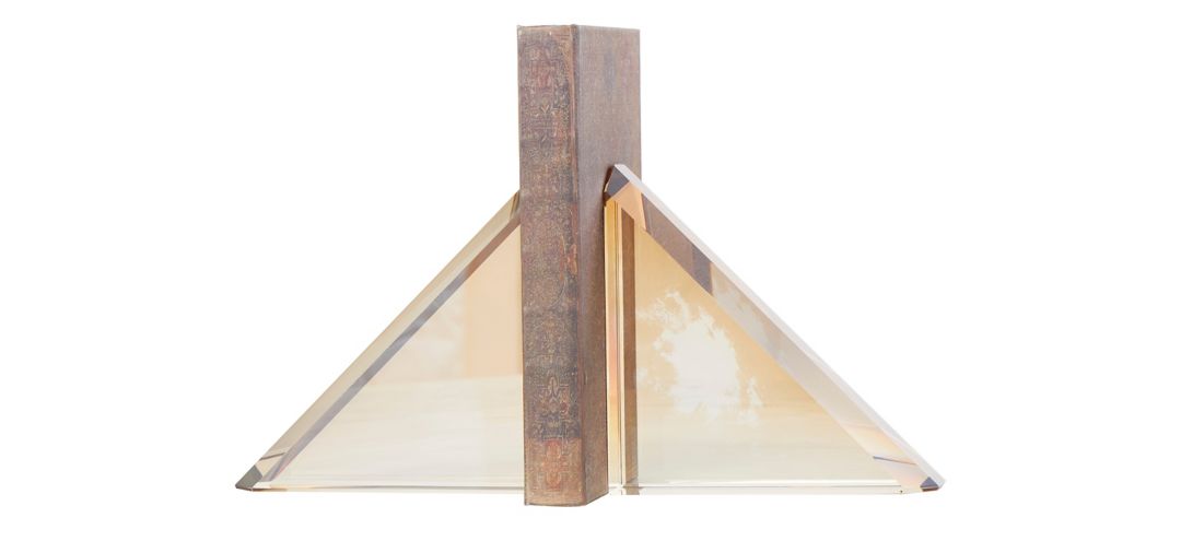 Ivy Collection Pyramid Shaped Bookends Set