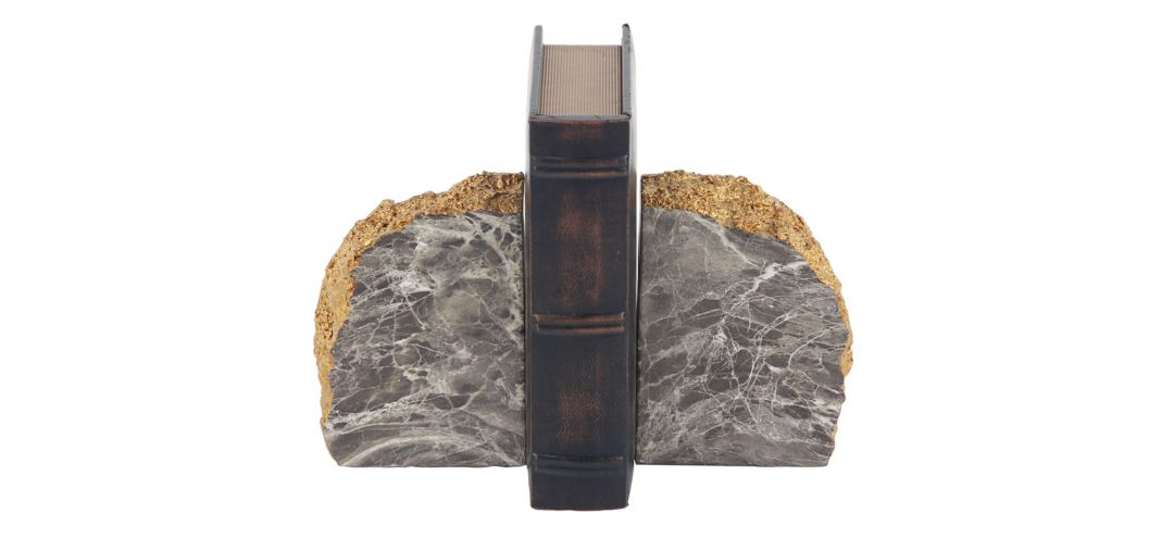 Ivy Collection Geode Bookends Set