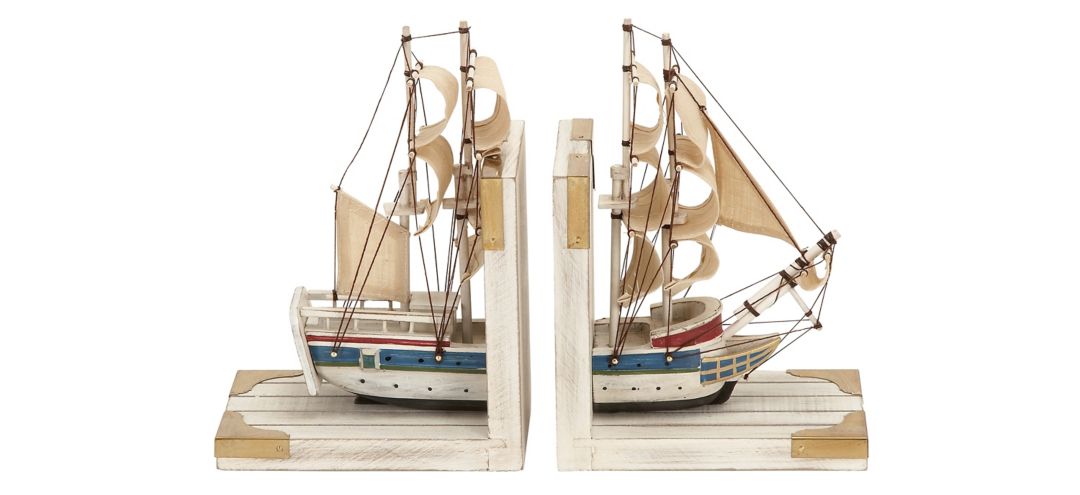 Ivy Collection Sail Boat Bookends Set