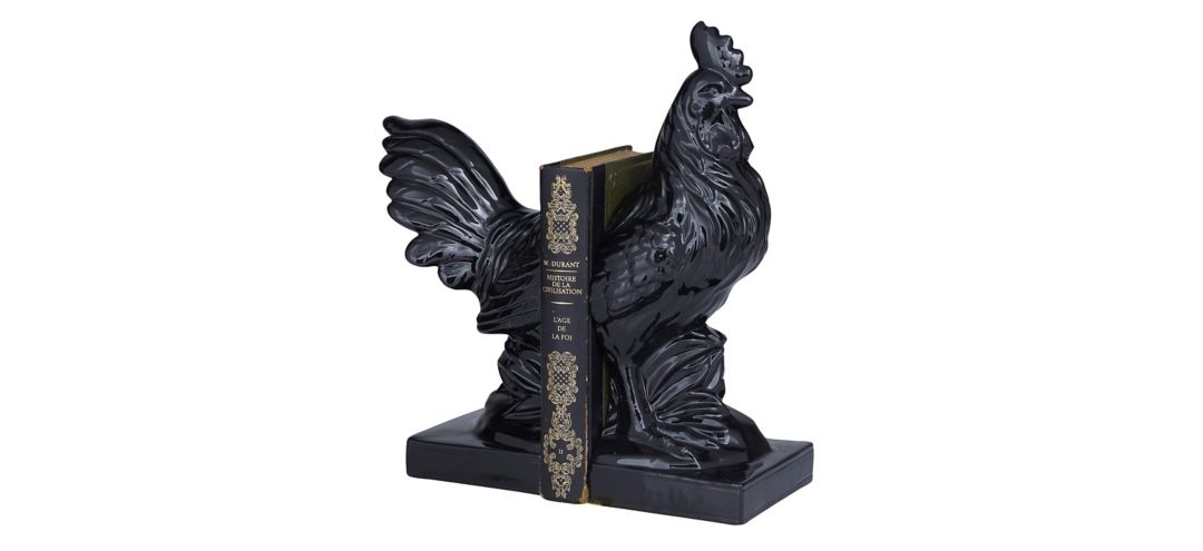 Ivy Collection Rooster Bookends Set