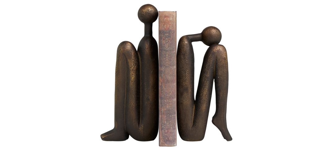 Ivy Collection People Tucked Bookends Set