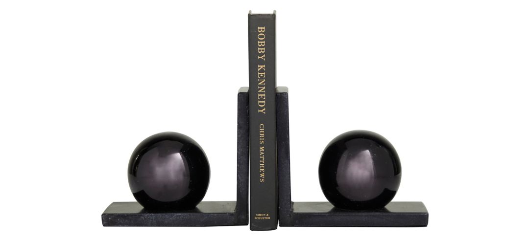 Ivy Collection Globe Orb Bookends Set