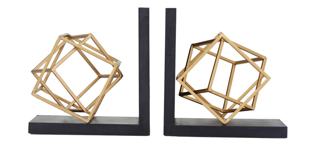 Ivy Collection Overlapping Cube Bookends Set