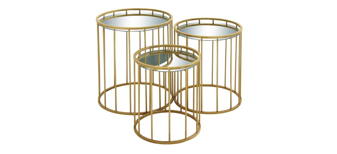 Ivy Collection Barrel Accent Table -3pc.