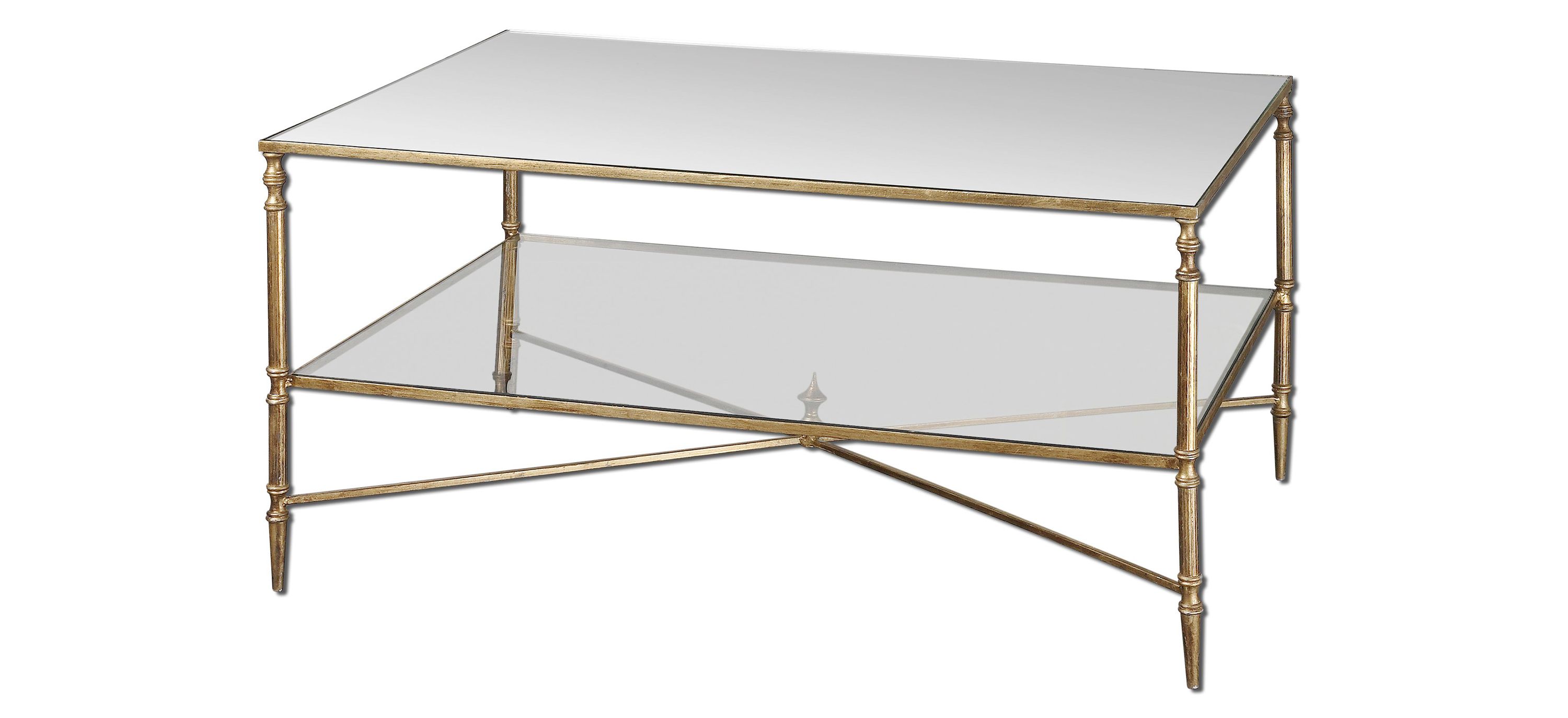 Henzler Rectangular Mirrored Glass Coffee Table
