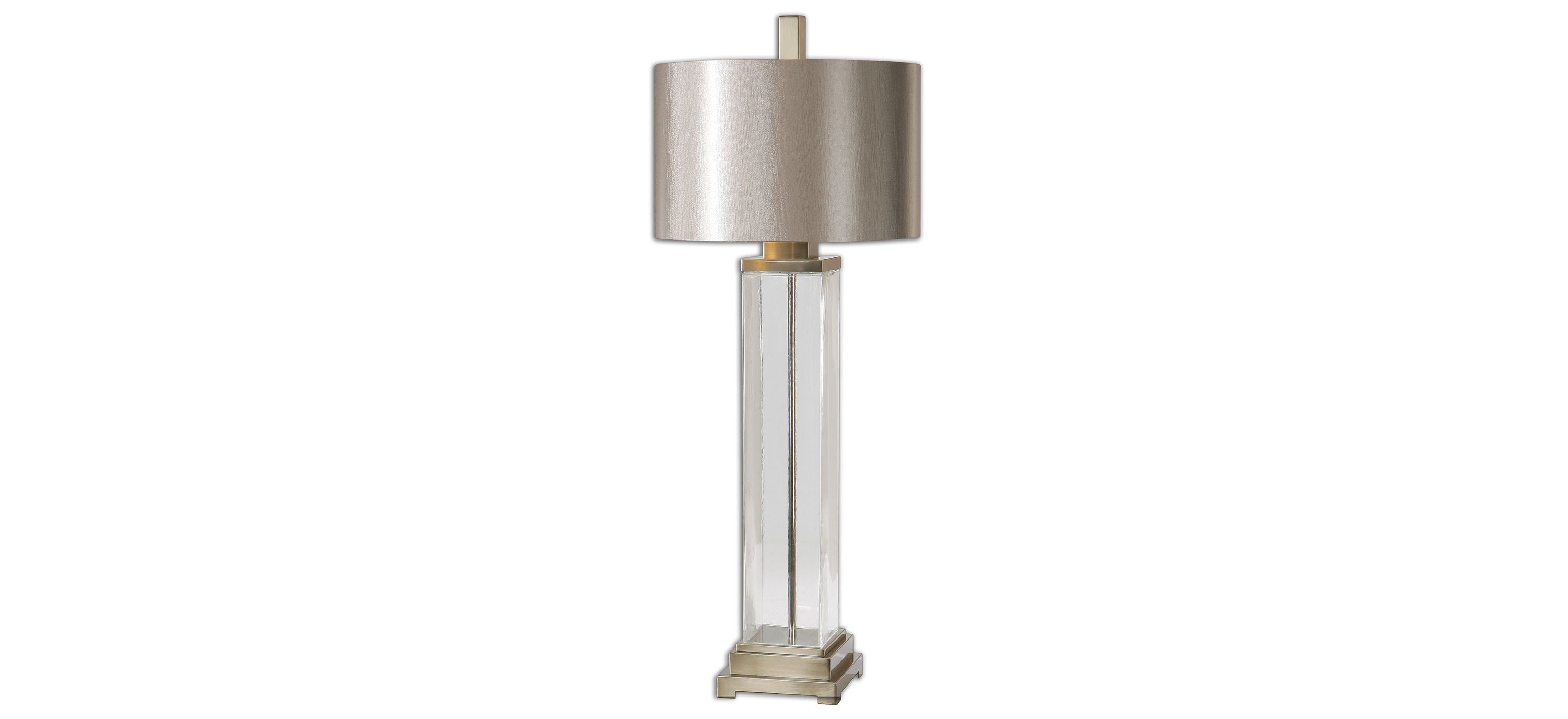 Drustan Clear Glass Table Lamp