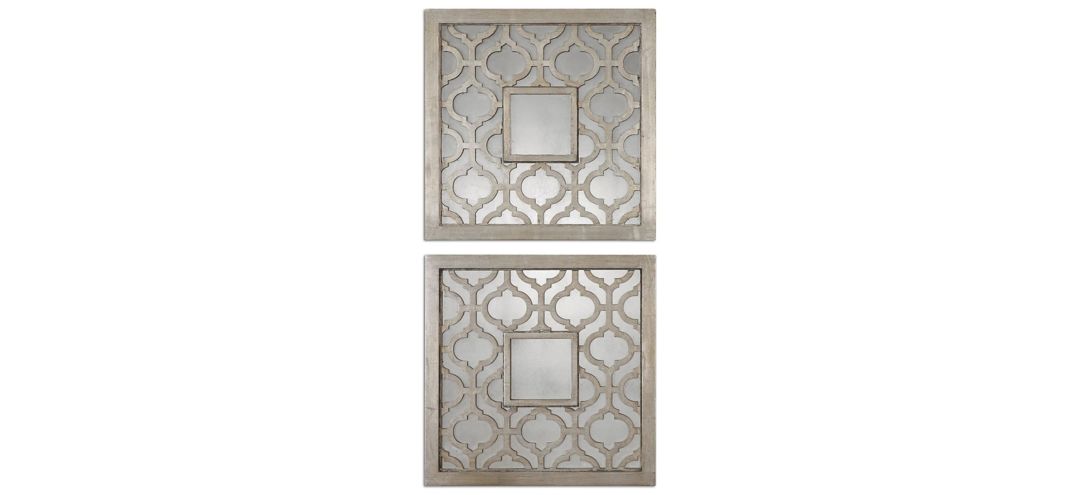 Sorbolo Squares Decorative Mirror: Set of 2
