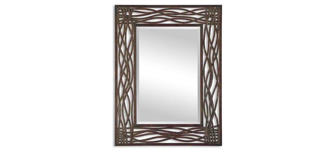 Dorigrass Brown Metal Wall Mirror