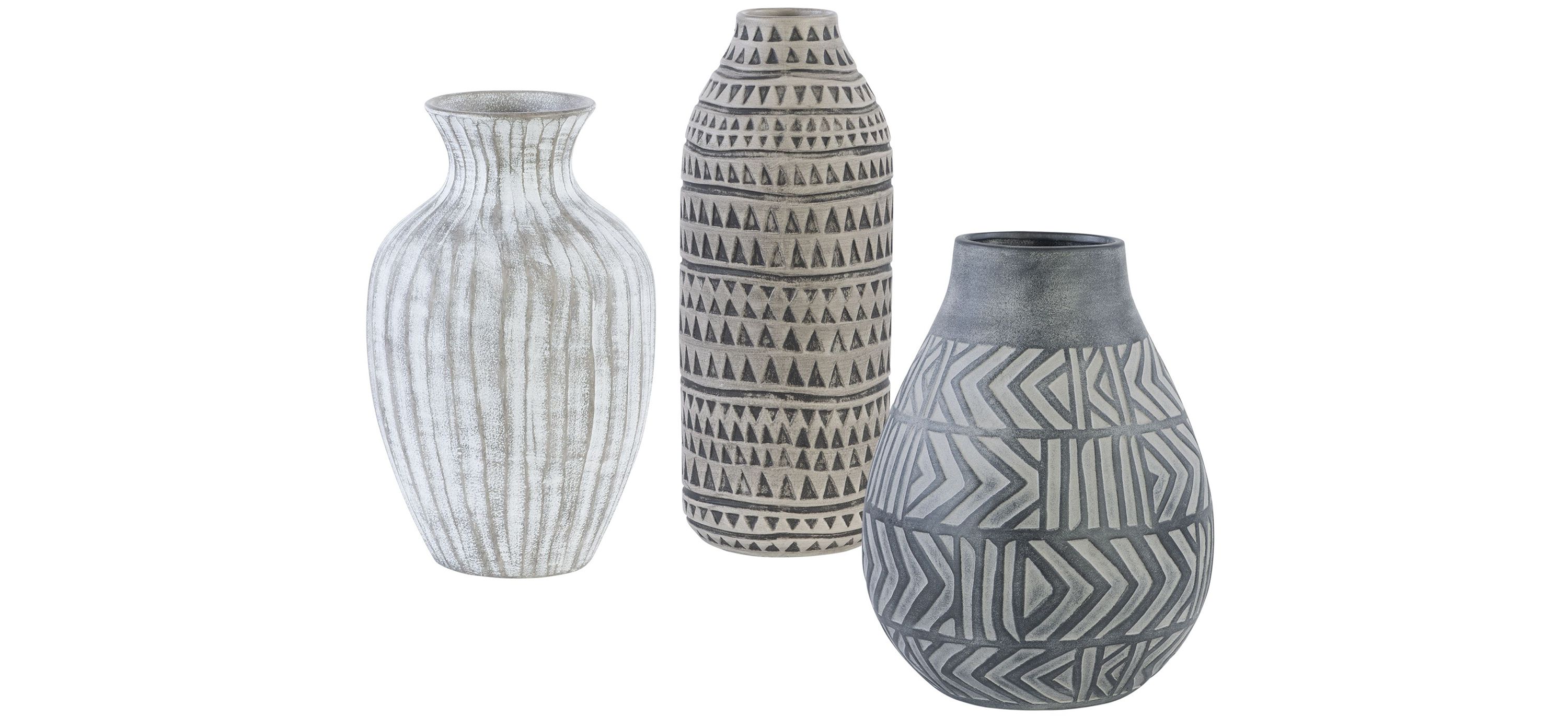 Natchez Geometric Vases: Set of 3