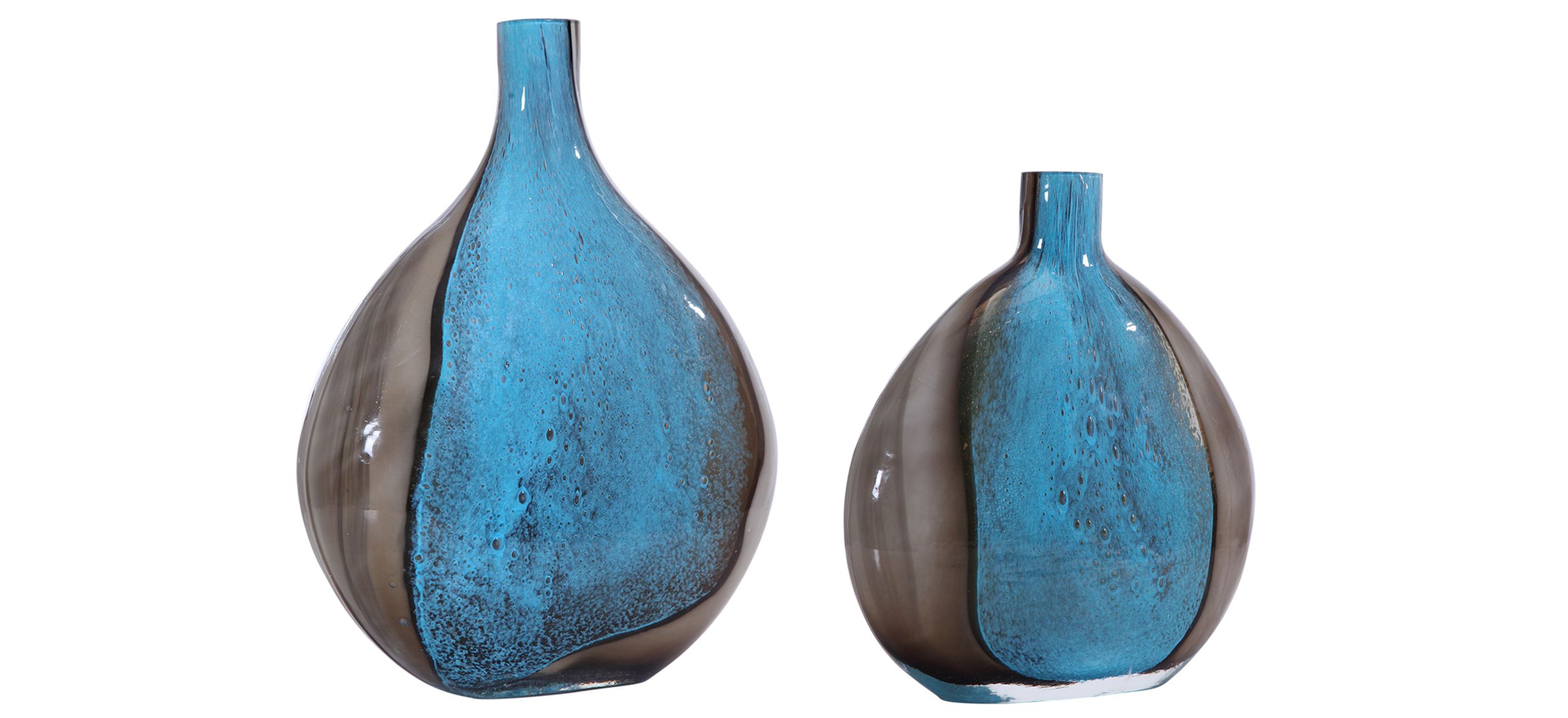 Adrie Art Glass Vases: Set of 2