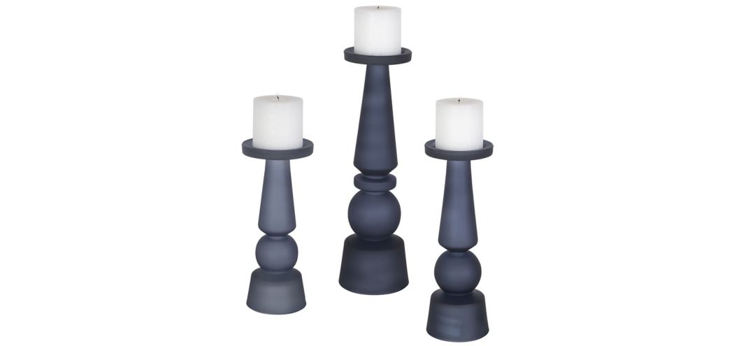 175897150 Cassiopeia Glass Candleholders: Set of 3 sku 175897150