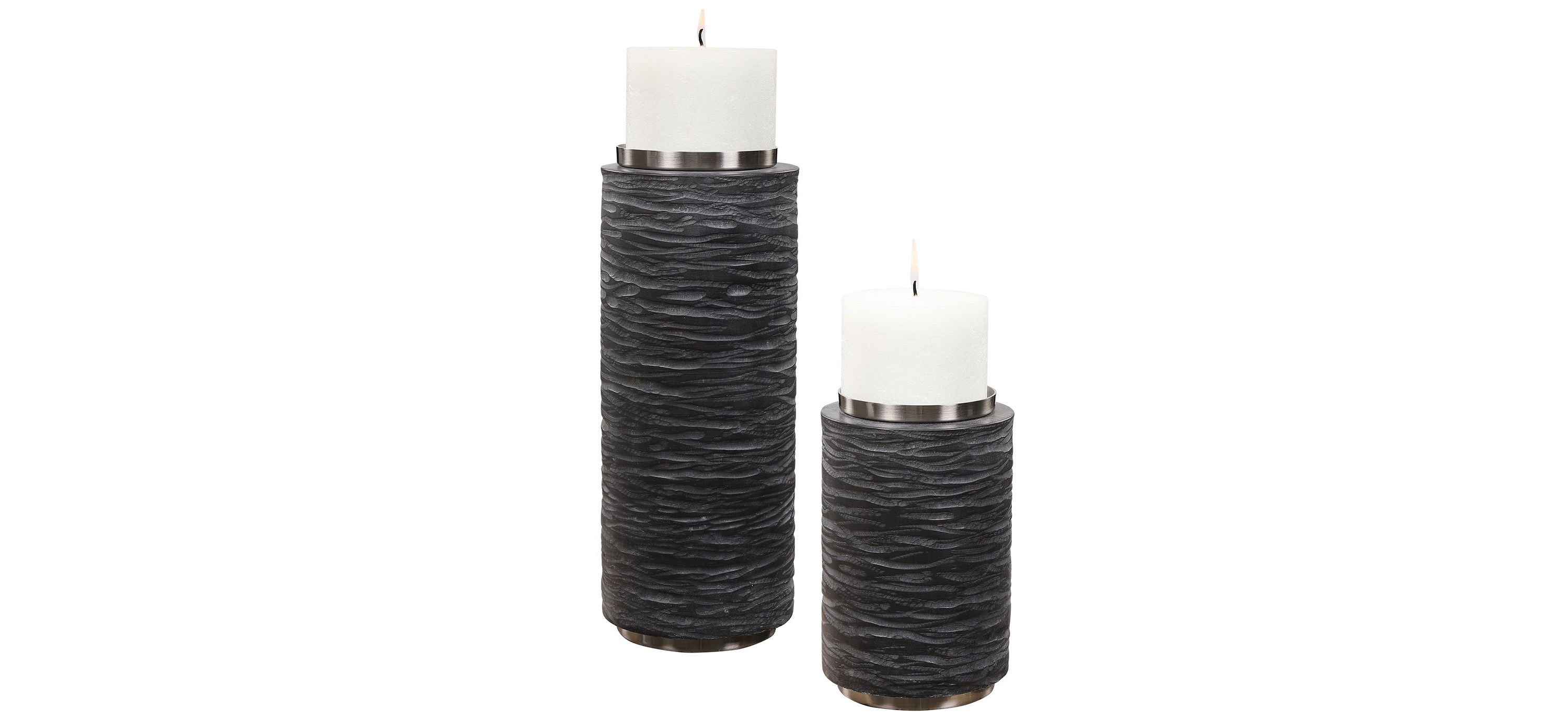 Strathmore Stone Candleholders: Set of 2