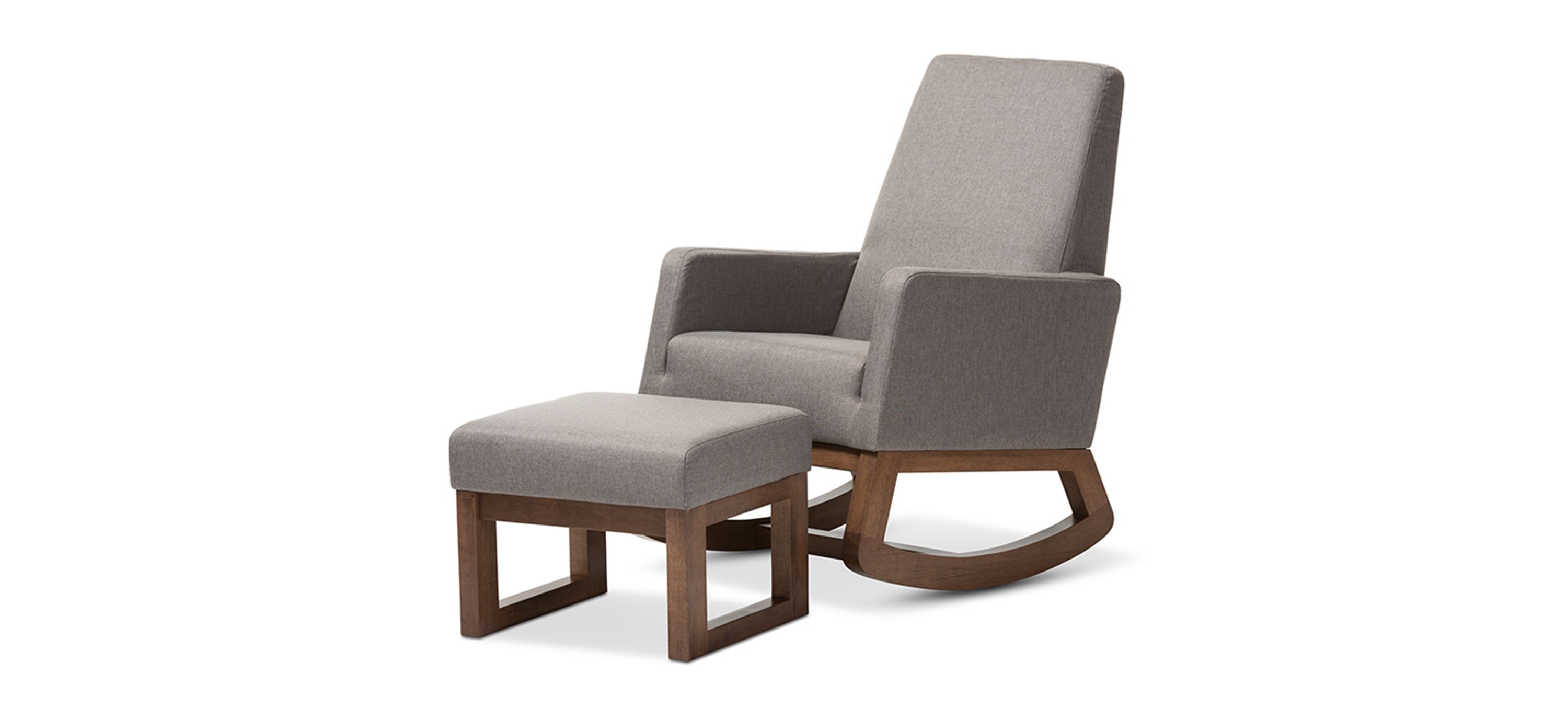 Yashiya Rocking Chair and Ottoman Set