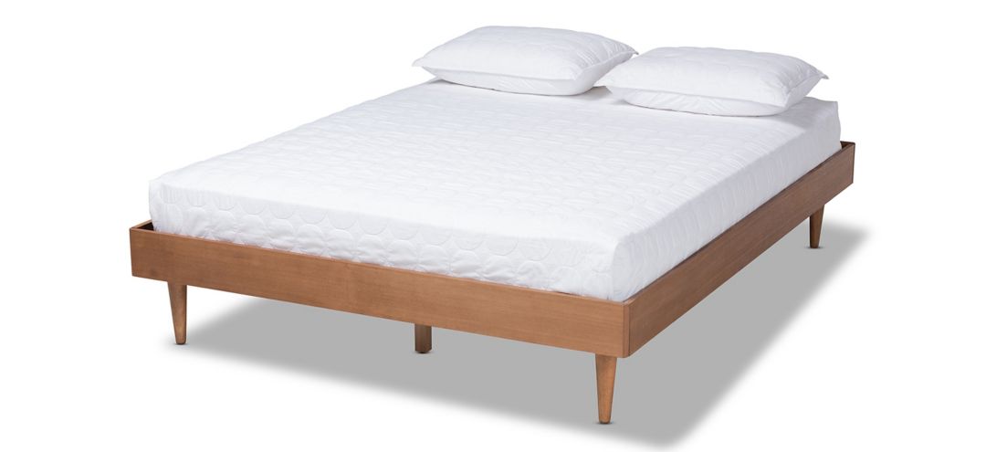 Rina Mid-Century Full Size Wood Bed Frame