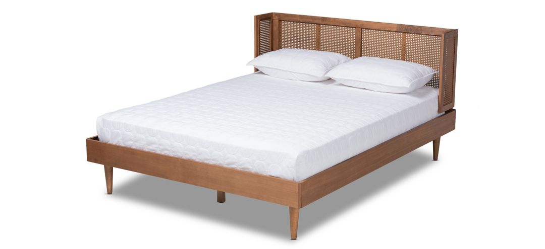 596398140 Rina Mid-Century Queen Size Platform Bed with Wrap sku 596398140
