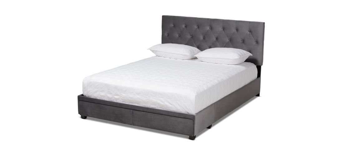 Caronia Upholstered 2-Drawer Platform Storage Bed