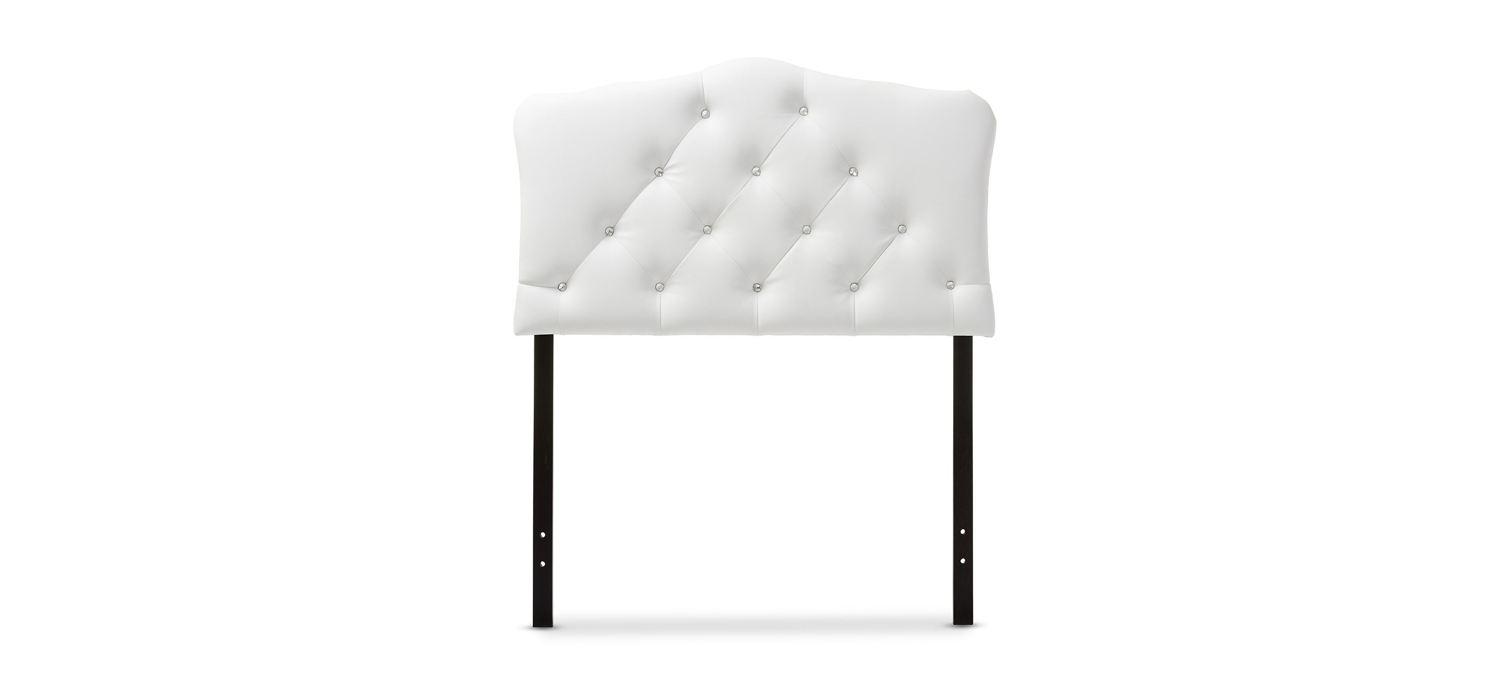 Rita Faux Leather Upholstered Button-tufted Scalloped Headboard