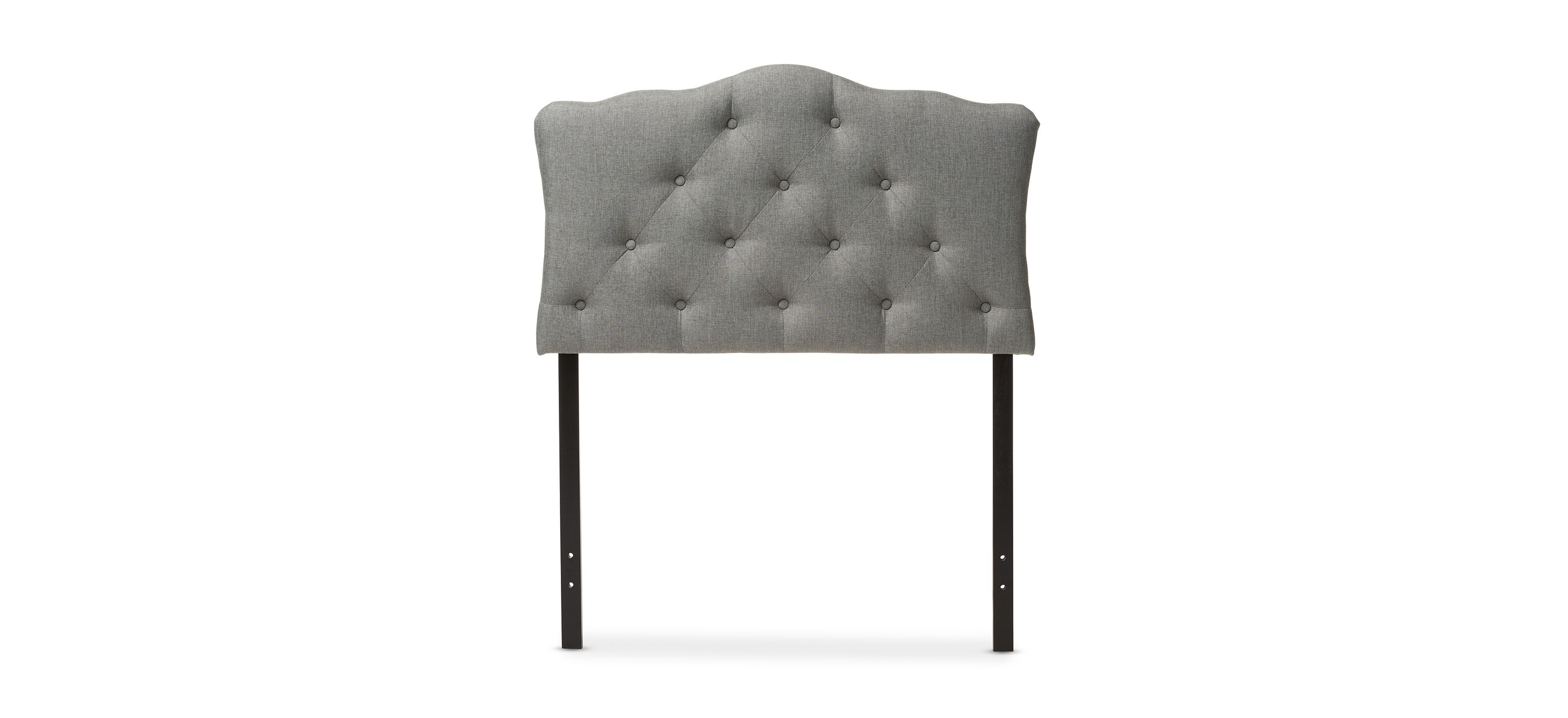 Rita Fabric Upholstered Button-tufted Scalloped Headboard