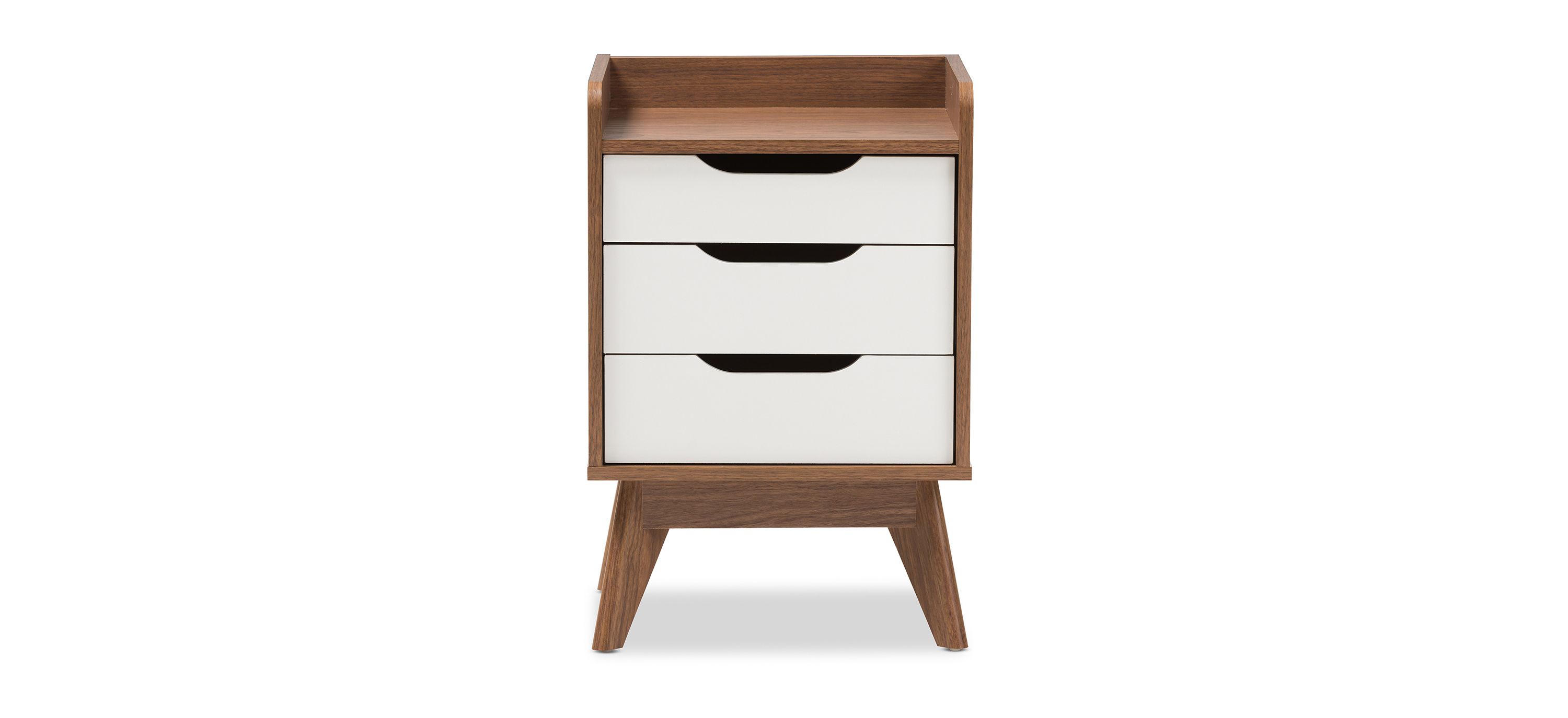Brighton Wood 3-Drawer Storage Nightstand