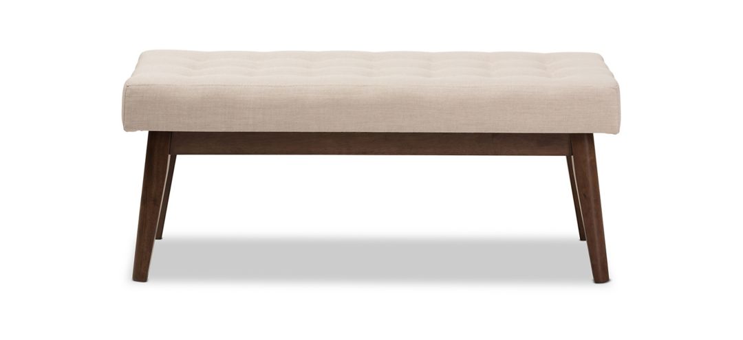 Elia Fabric Button-Tufted Bench