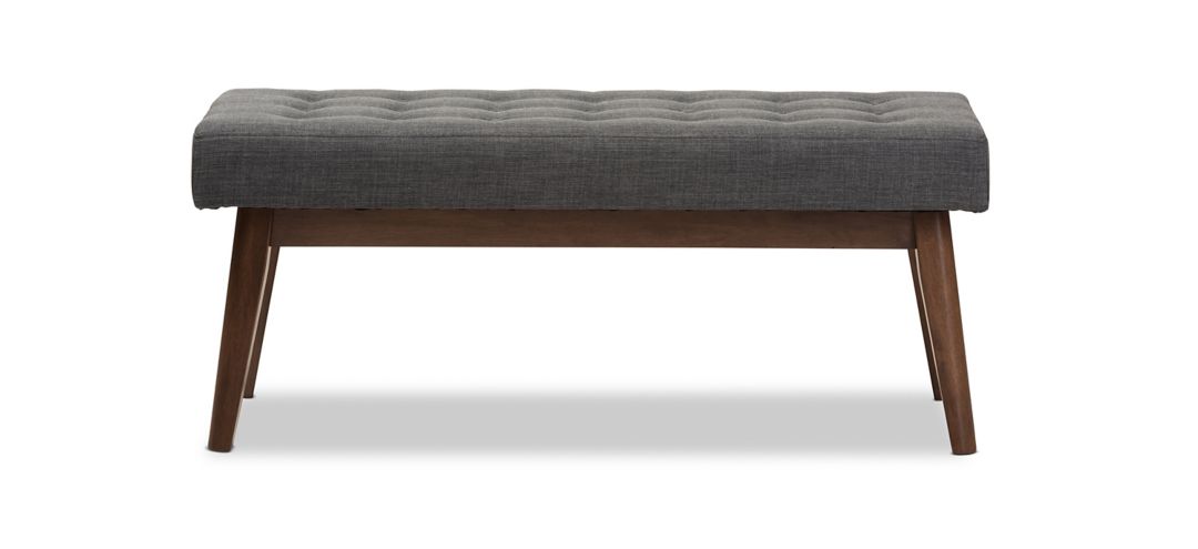 Elia Fabric Button-Tufted Bench