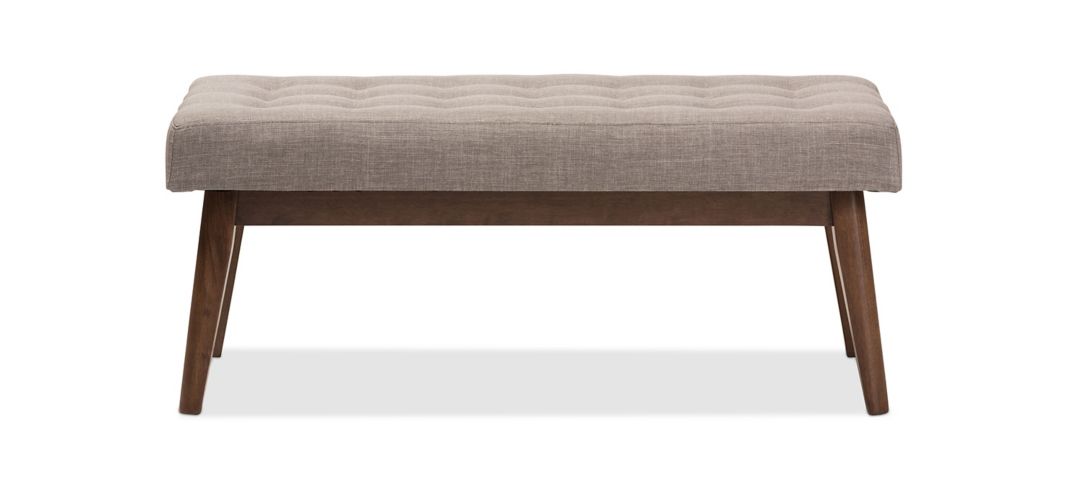 Elia Fabric Button-Tufted Bench