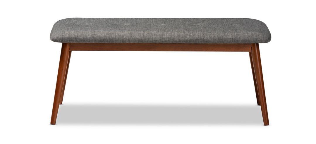 Flora II Fabric Upholstered Wood Bench