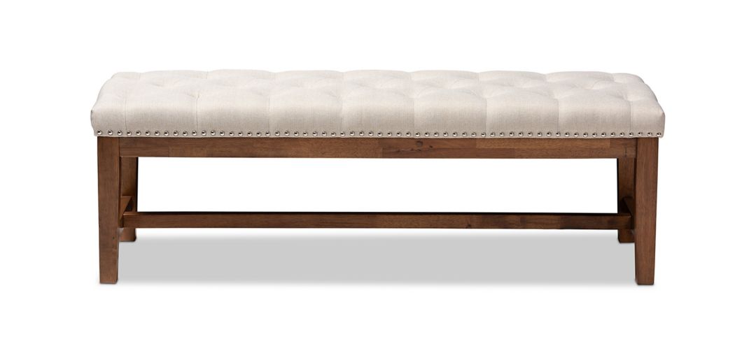 Ainsley Fabric Upholstered Wood Bench