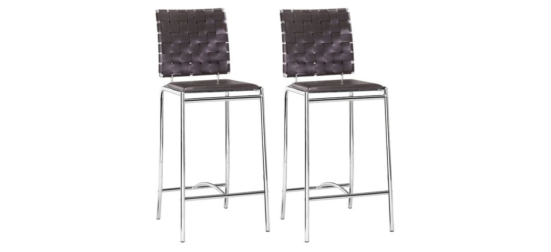 Criss Cross Counter-Height Stool: Set of 2