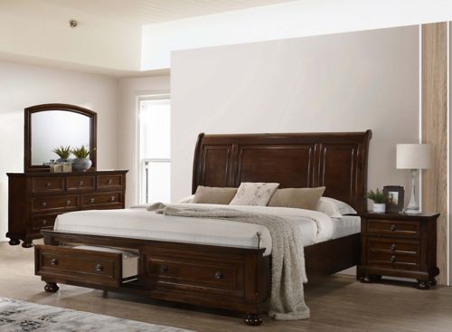 Meade Queen Sleigh Storage Bed | Raymour & Flanigan