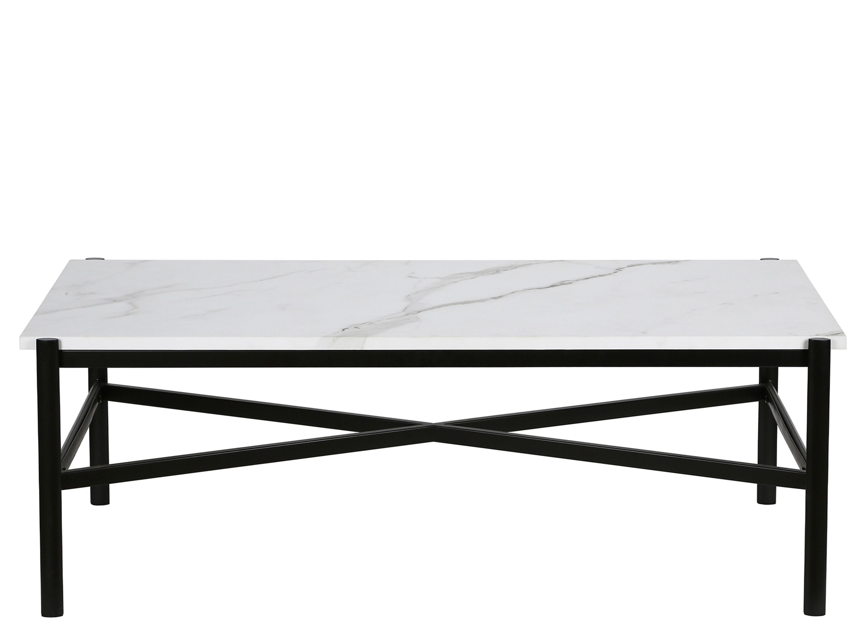 Braxton Coffee Table with Faux Marble Top Raymour & Flanigan