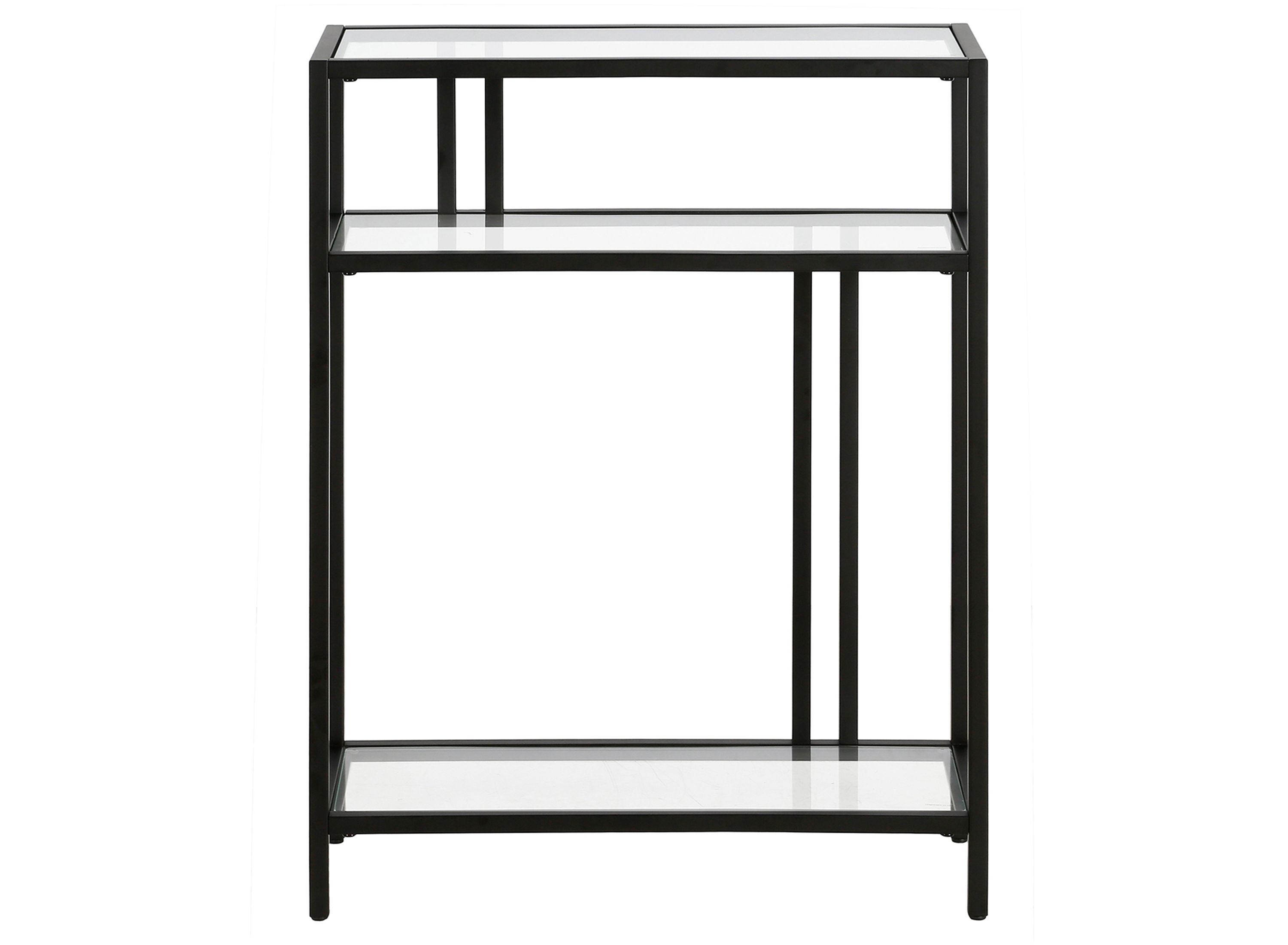 Lee 22" Console Table with Glass Shelves Raymour & Flanigan