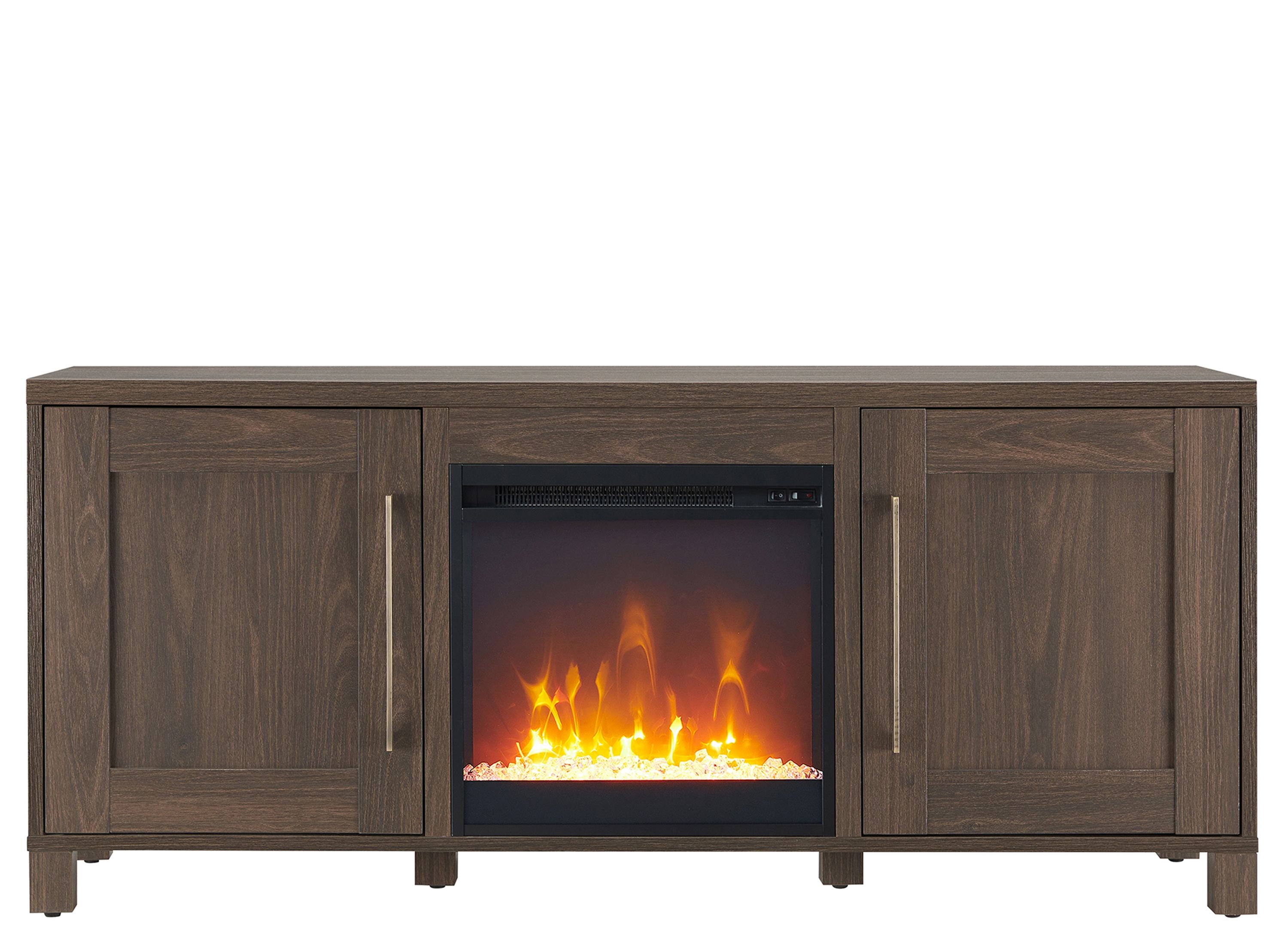 Miller TV Stand with Crystal Fireplace Raymour & Flanigan