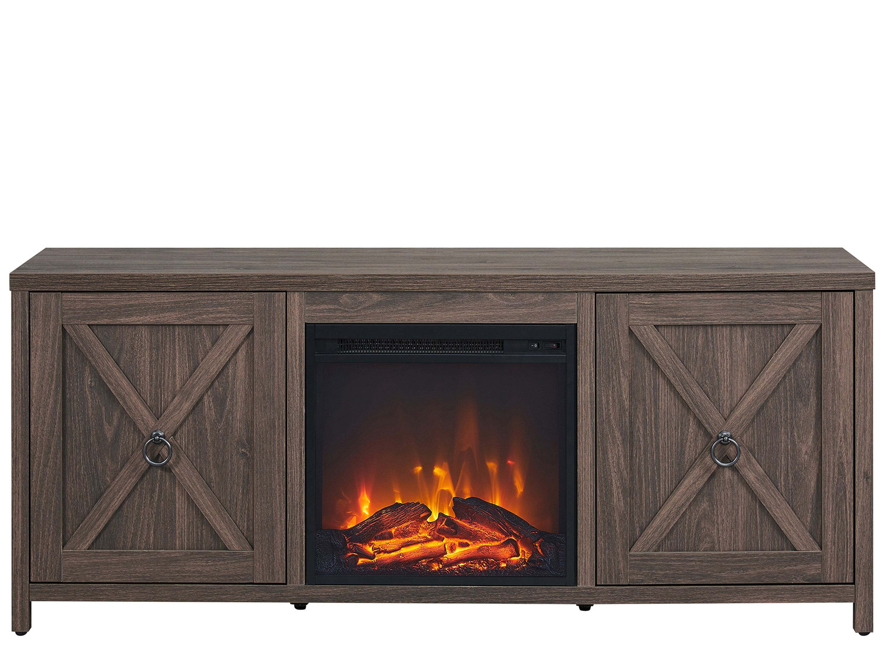 Taylor 58" TV Stand with Log Fireplace Insert Raymour & Flanigan