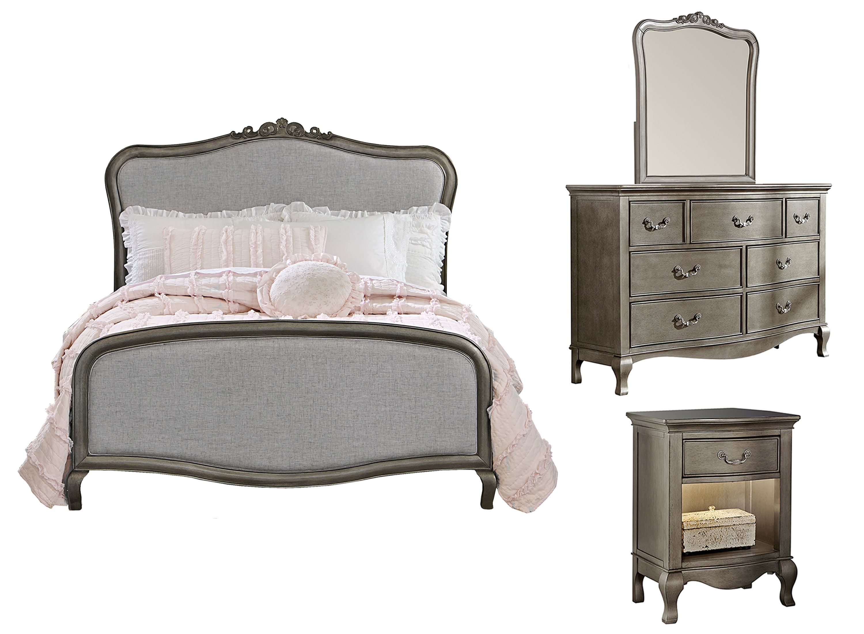 Kensington 4pc. Upholstered Bedroom Set Raymour & Flanigan