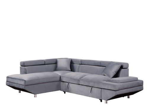Polyester Sectionals Raymour, Woodland 2 Pc Sectional Sleeper Sofa With Storage