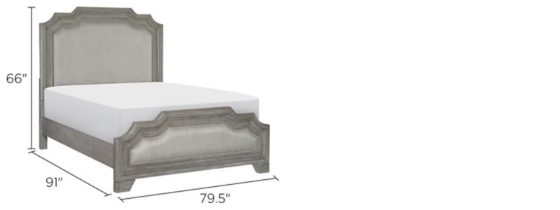 Kara Upholstered Panel Bed Dimensions