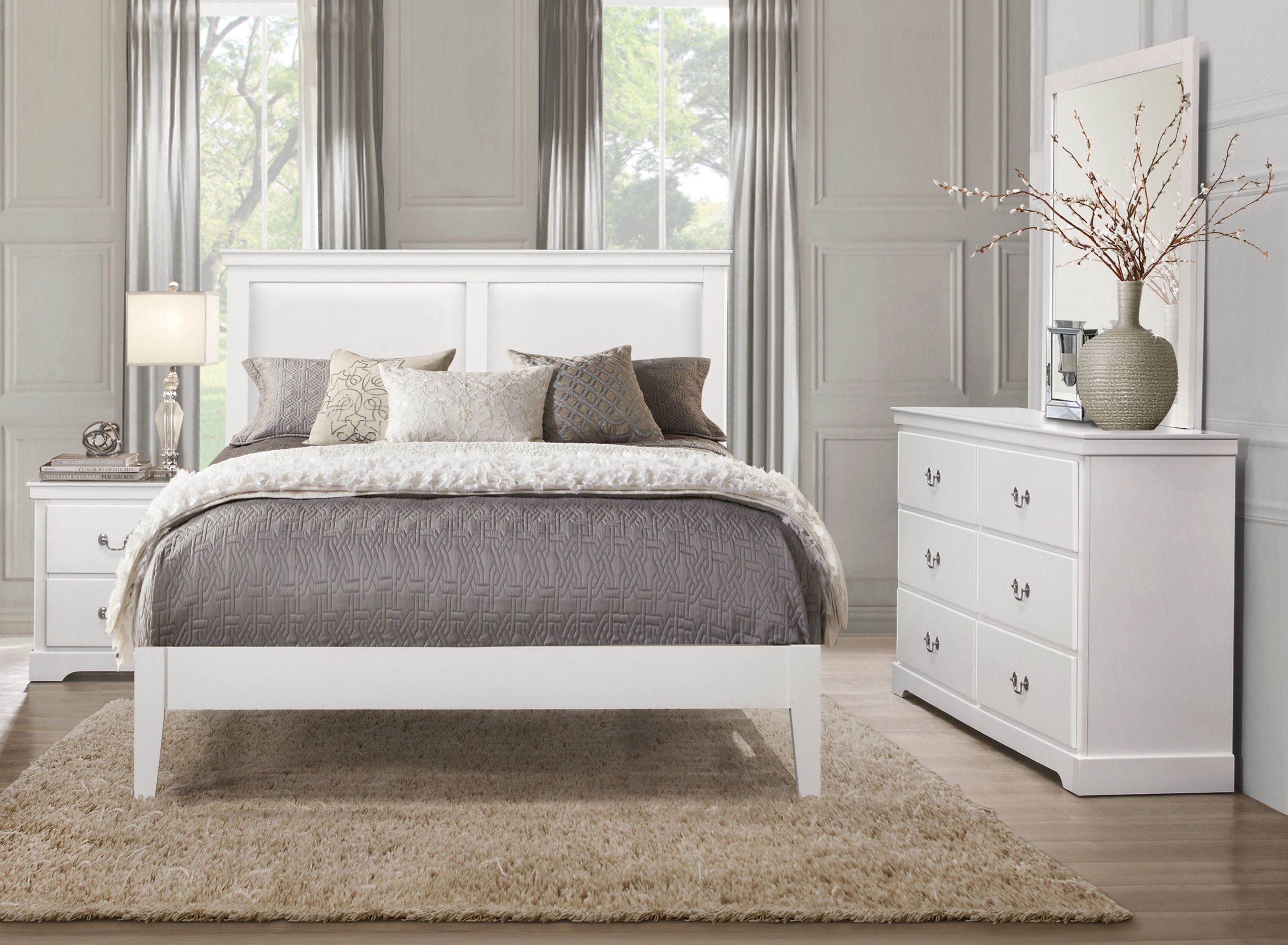 Place 4pc. Upholstered Bedroom Set Raymour & Flanigan