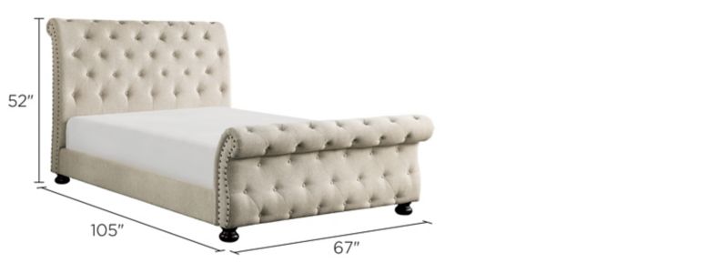 Sanders Upholstered Bed Dimensions