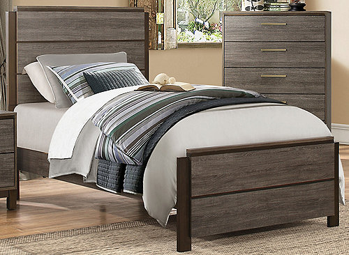 Solace Twin Bed Gray Raymour Flanigan