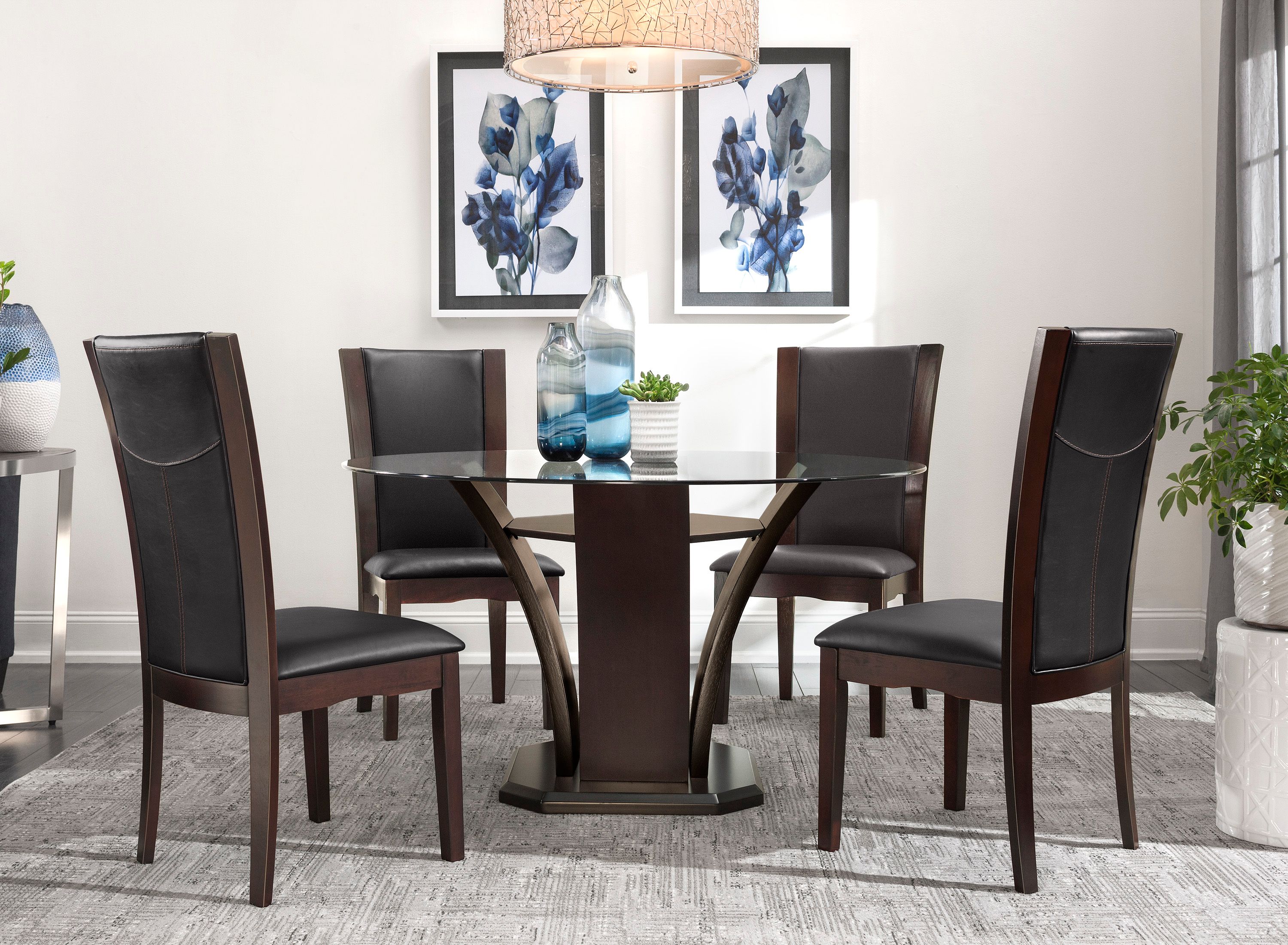 Glass discount dining suites