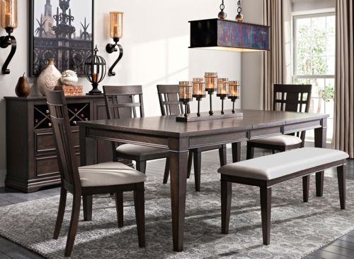 Sheffield 6 Pc Dining Set Raymour, Raymour And Flanigan Dining Room Sets With Bench