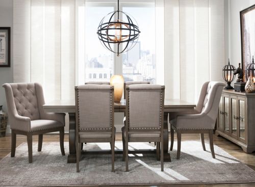 Lorient 7 Pc Dining Set Raymour, Raymour And Flanigan White Dining Room Furniture