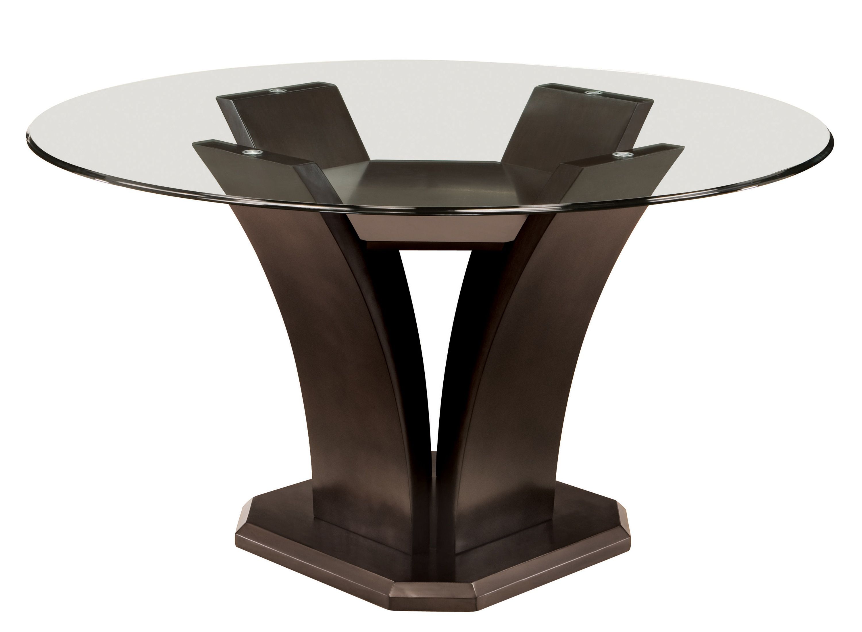 Round glass high online top table