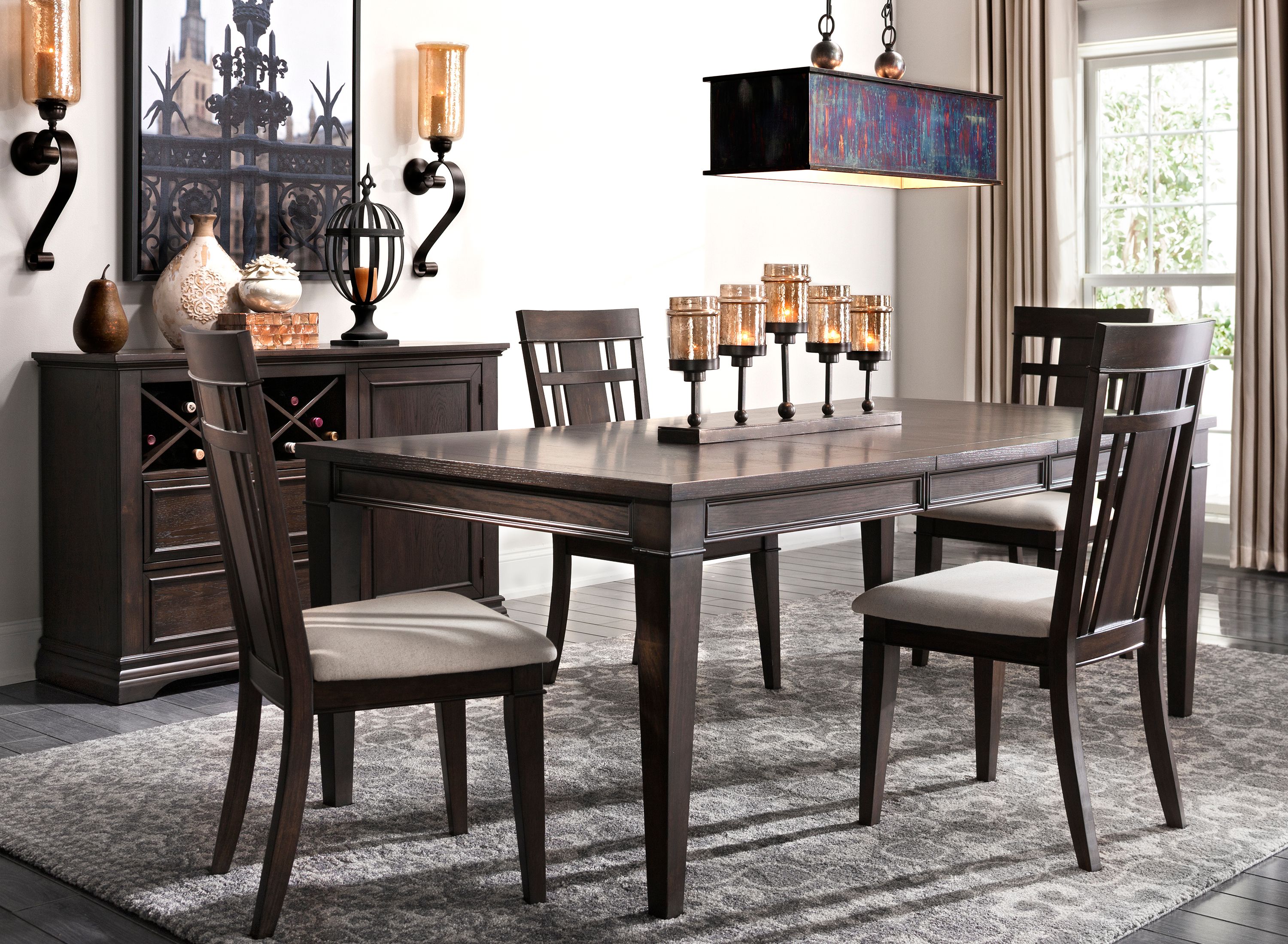 5 piece round dining deals set raymour and flanigan