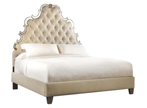 Sanctuary Upholstered King Panel Bed | Raymour & Flanigan